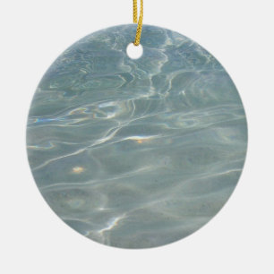 Karibik Wasser Abstrakt blauer Natur Keramik Ornament