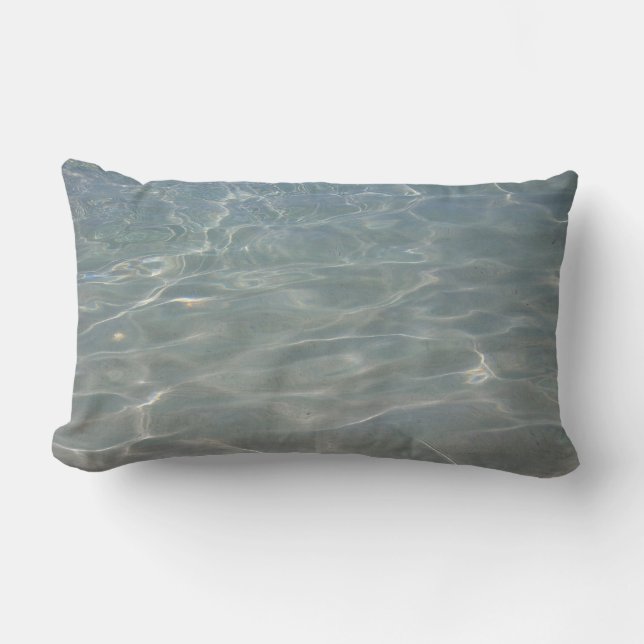 Karibik Wasser Abstrakt blauer Natur Lendenkissen (Vorderseite)