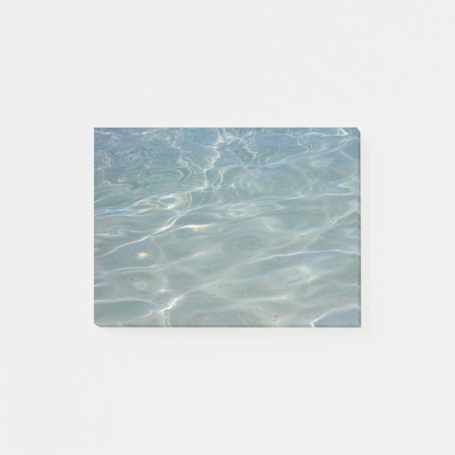 Karibik Wasser Abstrakt blauer Natur Post-it Klebezettel (Vorderseite)