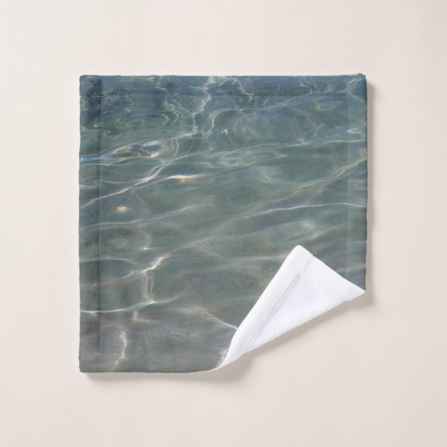 Karibik Wasser Abstrakt blauer Natur Waschlappen (Waschlappen)