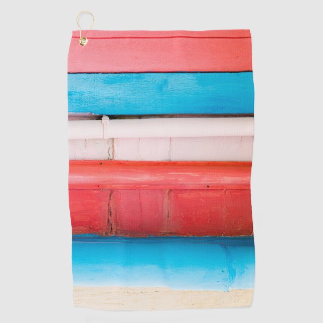 Karibikfarben - abstrakt golfhandtuch (Vorderseite)