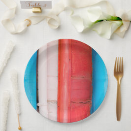 Karibikfarben - abstrakt pappteller