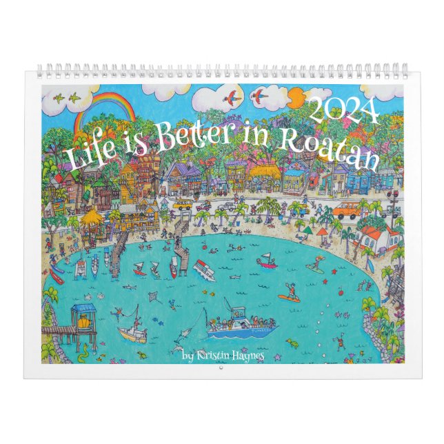 KaribikIllustrationen von Kristin Calendar Kalender (Titelbild)