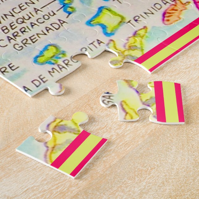 Karibikinsel 11x14 Kartenpuzzle (Seite)