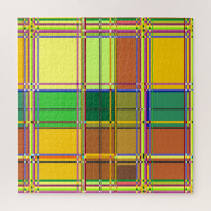 Karibische Bunte Leinwand Madras Tartan