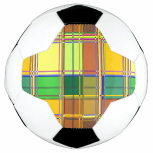 Karibische Bunte Leinwand Madras Tartan Fußball