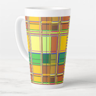 Karibische Bunte Leinwand Madras Tartan Milchtasse