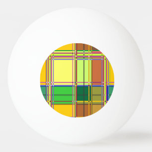Karibische Bunte Leinwand Madras Tartan Tischtennisball