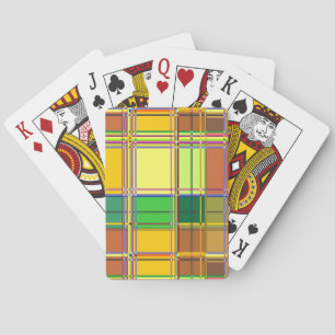 Karibische Bunte Stoff Madras Kariert Spielkarten