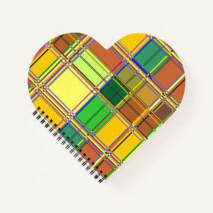 Karibische bunte Stoff Madras Karo Notizbuch