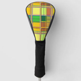 Karibische bunte Stoff Madras Tartan Golf Headcover