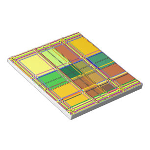 Karibische Bunte Stoff Madras Tartan Notizblock