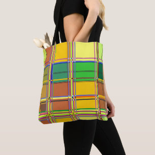 Karibische Bunte Stoff Madras Tartan Tasche