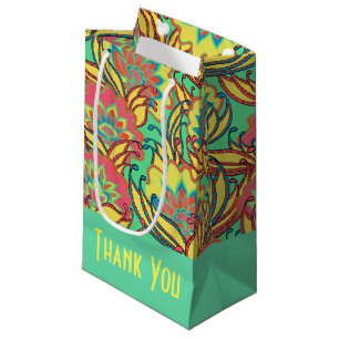 Karibische Farben Boho Blumenmuster Kleine Geschenktüte
