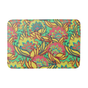 Karibische Farben Boho Muster Badematte