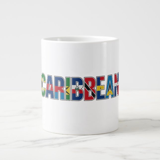 Karibische Flaggen Jumbo-Tasse (Vorderseite)