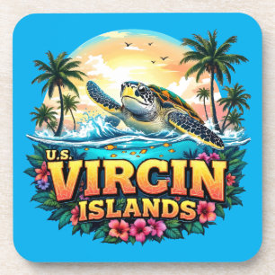 Karibische Jungfrauen der USA Getränkeuntersetzer