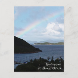 Karibische Rainbow Island Postkarte