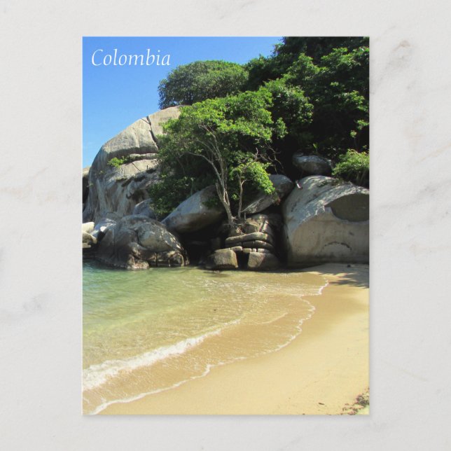 Karibische Strandkolombie Postkarte (Vorderseite)