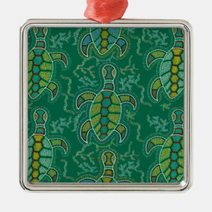 Karibische Tortuga Ornament Aus Metall