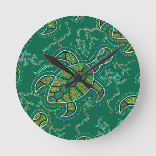 Karibische Tortuga Runde Wanduhr