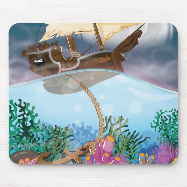 Karibischer Anker Mousepad (Vorne)