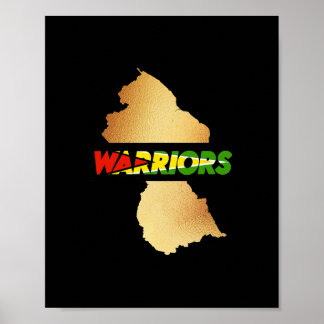 Karibischer Cricket Guyana Warriors Guyanese Crick Poster