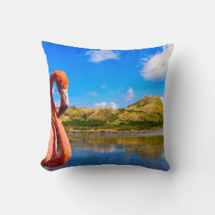 Karibischer Flamingo in St. Kitts Kissen Kissen