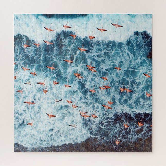 Karibischer Flamingos: Die Fluchtszene der Natur (Vertikal)