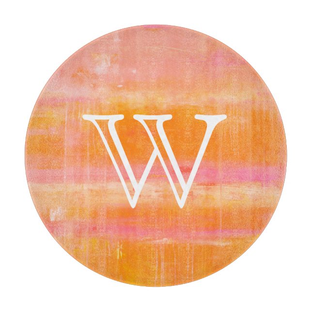 Karibischer Himmel des Monogramm-| Schneidebrett (Vorderseite)