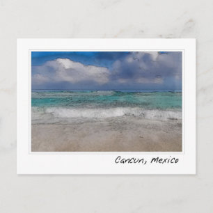 Karibischer Ozean in Cancun   Beach Postkarte