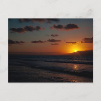 Karibischer Sonnenuntergang 01 Postkarte