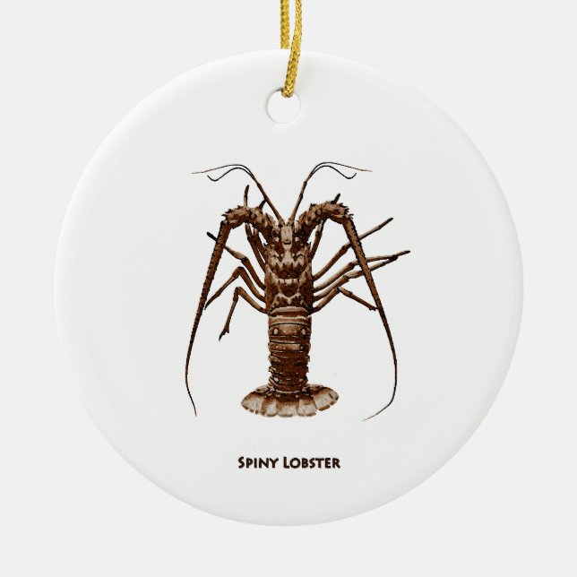Karibischer stacheliger Hummer Keramikornament (Vorne)