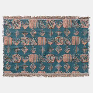 Karibischer Stammbaum: Aquamarin, Coral Throw Decke