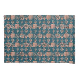 Karibischer Stammbaum: Aquamarin, Coral Throw Kissenbezug