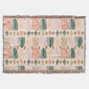 Karibischer Stammbaum: Boho Dark Green, Pink Decke