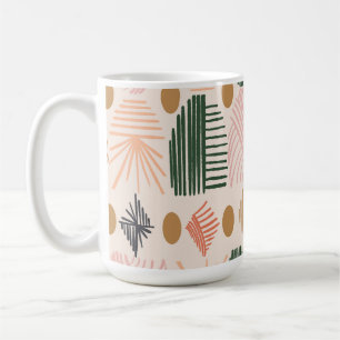 Karibischer Stammbaum: Boho Dark Green, Pink Kaffeetasse
