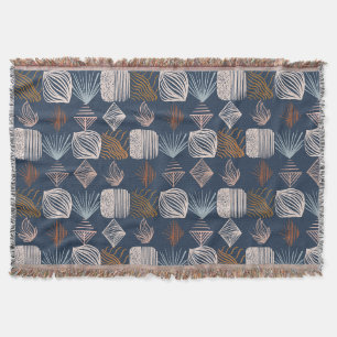 Karibischer Stammbaum: Navy Blue, Boho Decke
