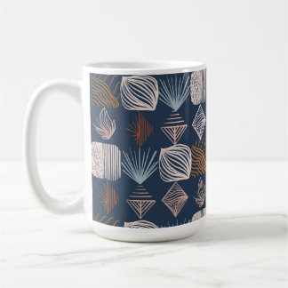 Karibischer Stammbaum: Navy Blue, Boho Kaffeetasse