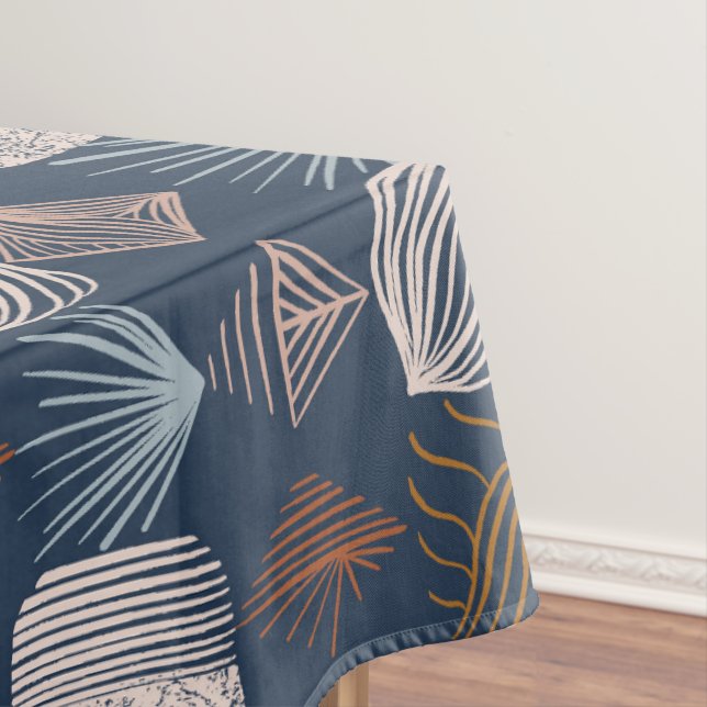 Karibischer Stammbaum: Navy Blue, Boho Tischdecke (Beispiel)