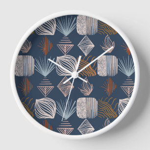Karibischer Stammbaum: Navy Blue, Boho Uhr
