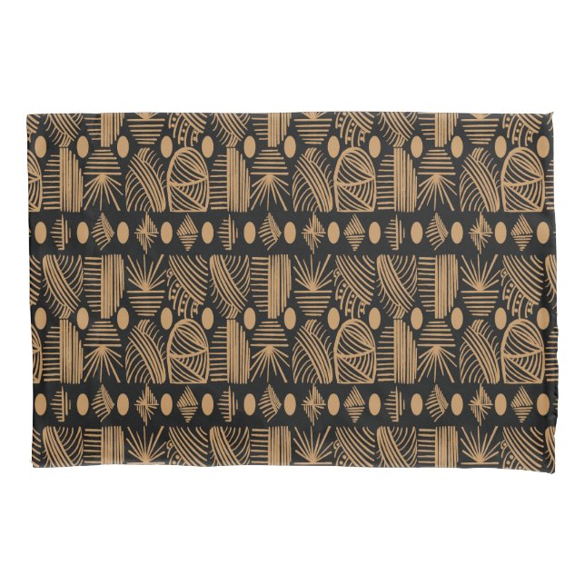 Karibischer Stammbaum: Schwarz, Gold Kissenbezug (Vorderseite)