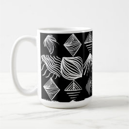 Karibischer Stammbaum - Schwarz & Weiß, Kaffeetasse