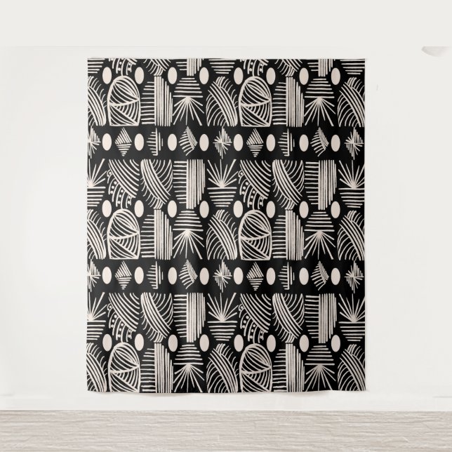 Karibischer Stammbaum: Schwarz, Weiß, Wandteppich (Vorderseite)