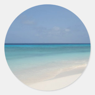 Karibischer Strand-Aufkleber Runder Aufkleber