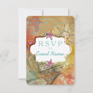 Karibischer Traum - Einladung, RSVP-Karte RSVP Karte