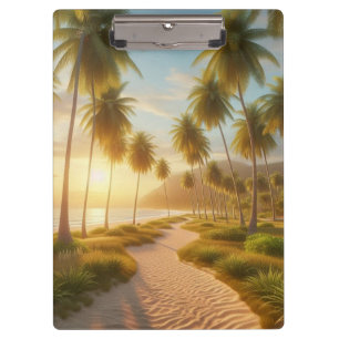 karibischer/tropischer/hawaiianischer Sonnenunterg Klemmbrett