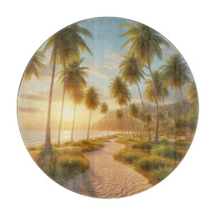karibischer/tropischer/hawaiianischer Sonnenunterg Schneidebrett