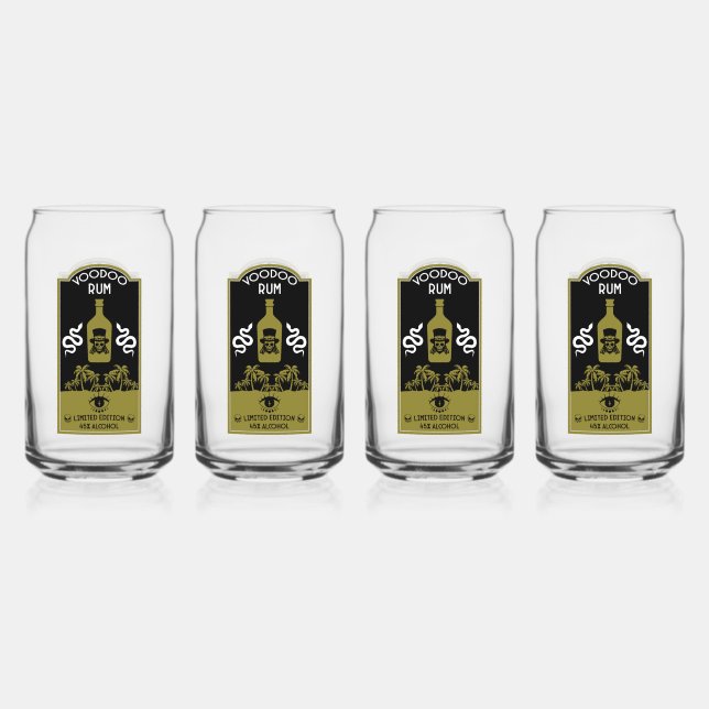 Karibischer Voodoo Rum Dosenglas (Vorderseite)