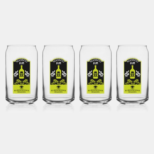 Karibischer Voodoo Rum Dosenglas (Vorderseite)